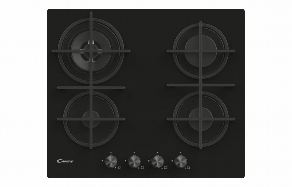 Candy CDK6GR4PBB 60cm Gas on Glass Hob - Black Glass