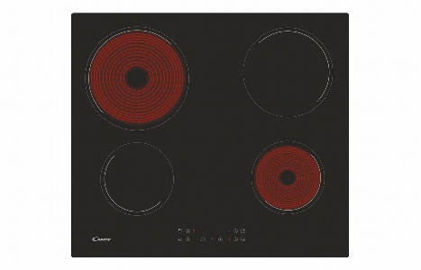 Candy CH64CCB 60cm Ceramic Hob - Black Glass