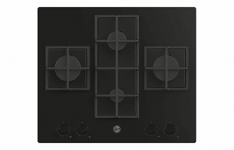 Hoover H500 HVG6DC5B 60cm Gas Hob - Black Glass