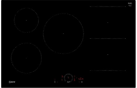 Neff N70 T58FHW1L0 80cm Induction Hob - Black Glass