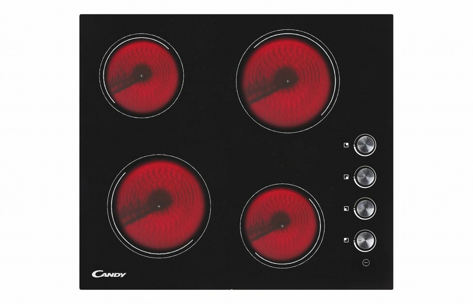 Candy CHK46C 60cm Ceramic Hob - Black Glass