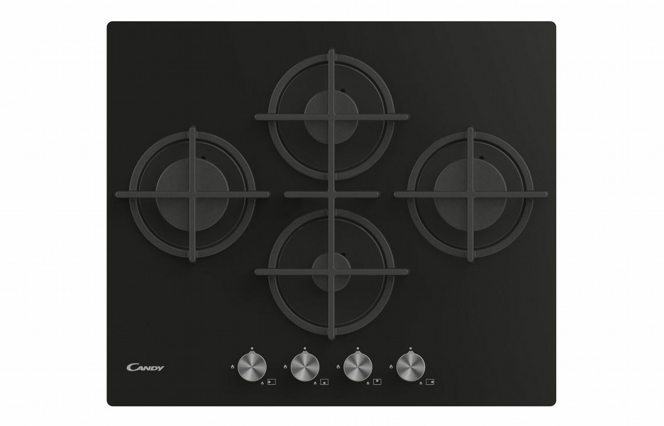 Candy CVG6DPB 60cm Gas on Glass Hob - Black Glass