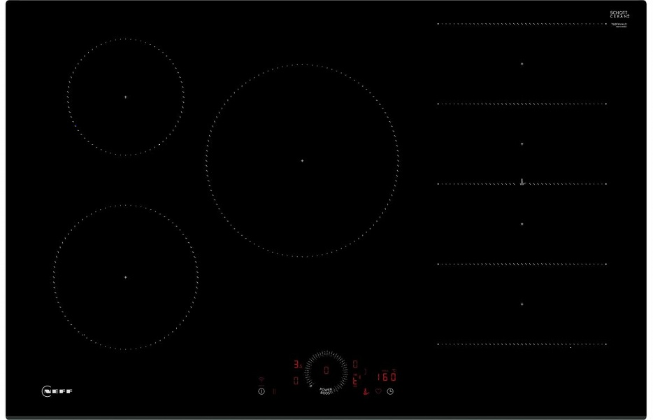 Neff N70 T68FHV4L0 80cm Induction Hob - Black Glass