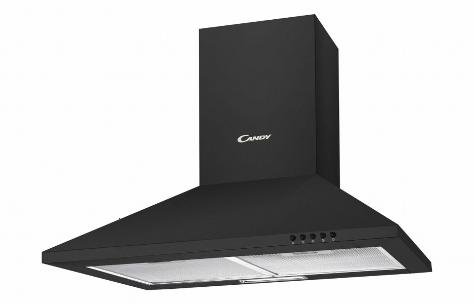 Candy CCE60NN 60cm Chimney Hood - Black Steel