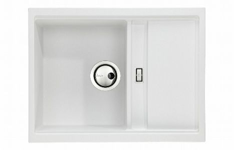 Abode Syncronist Compact 1.25B & Drainer Inset/Undermount Sink - White