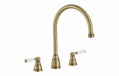 Abode Oxbury 3 Part Mixer Tap - Antique Brass