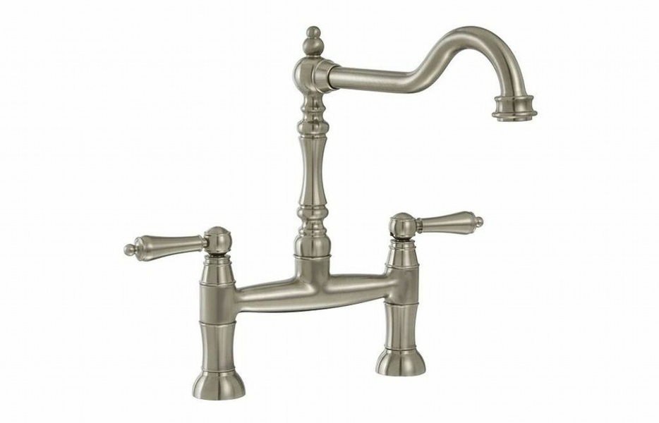 Abode Mayenne Bridge Mixer Tap - Brushed Nickel