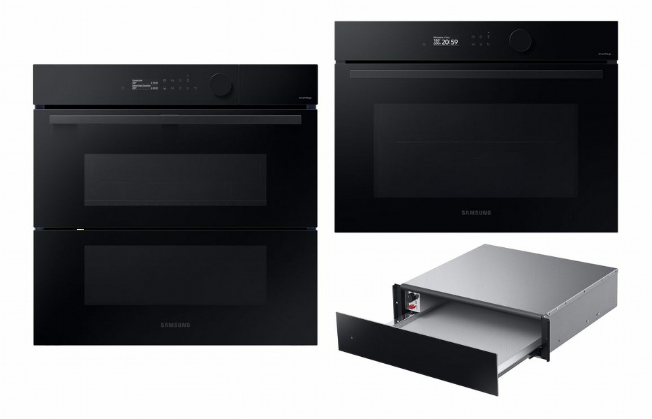 Samsung Oven  Compact & Warming Drawer Pack 2 - Black Glass (NV7B5775XAK/U4  NQ5B5763DBK/U4 & NL20T8100WK/UR)