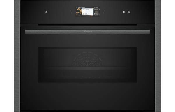 Neff N90 C24MS31G0B B/I Compact Electric Oven & Microwave - Black w/Graphite Grey Trim