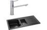 Abode Oriel 1.5B Inset Black Granite Sink & Specto Tap Pack