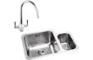 Abode Matrix 1.5B LHMB Undermount St/Steel Sink & Astral Tap Pack