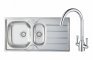 Prima 1.5B Inset Sink & Chelsea Tap Pack - St/Steel & Chrome