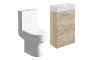 Sabanto 410mm W/H Basin Unit & C/C Toilet Pack - Oak