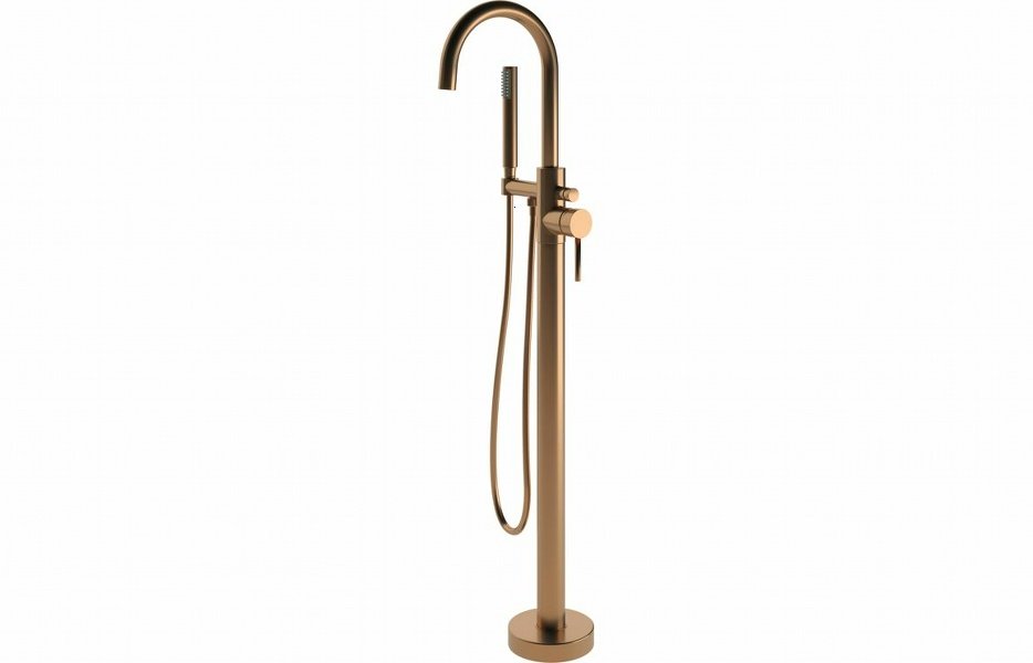 Pontias Floor Standing Bath/Shower Mixer - Brushed Bronze