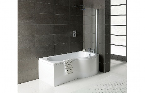 P-Shape Single End 1700x700-850x410mm 0TH Bath Only (RH)