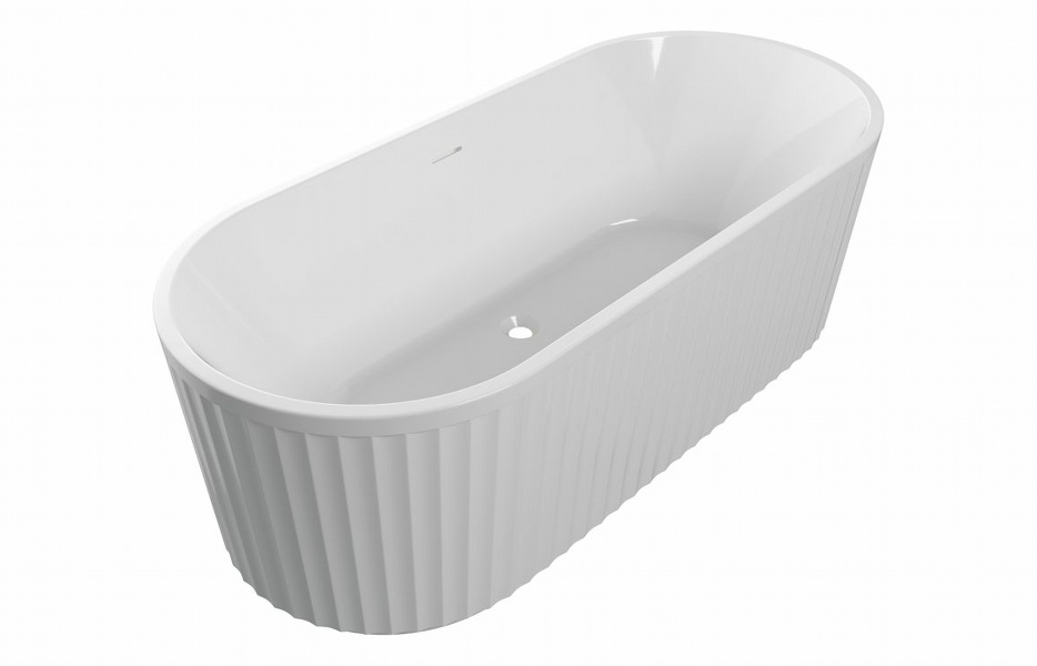 Riba Fluted Freestanding 1700x750x570mm 0TH Bath