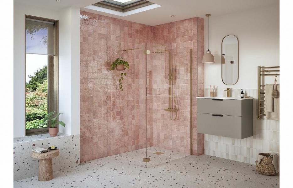 Flecx Optional 300mm Wetroom Splash Panel - Brushed Bronze