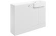 Butlas 1242mm Basin & WC Unit Pack (RH) - White Gloss