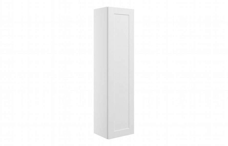 Kensington 350mm Wall Hung 1 Door Tall Unit - Matt White