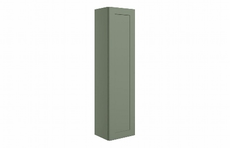 Kensington 350mm Wall Hung 1 Door Tall Unit - Matt Reed Green