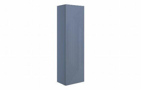 Riba 350mm Wall Hung 1 Door Tall Unit - Matt Smoke Blue