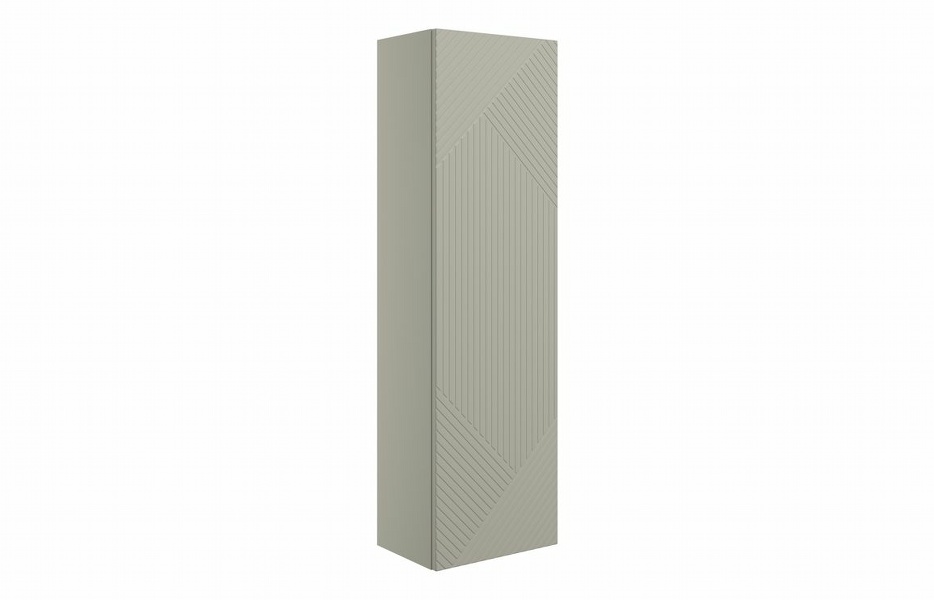 Riba 350mm Wall Hung 1 Door Tall Unit - Matt Oat