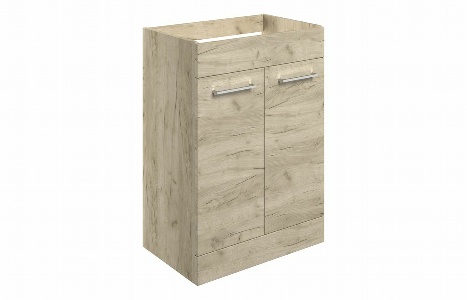 Sabanto 590mm Floor Standing 2 Door Basin Unit (No Top) - Oak