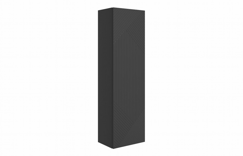 Riba 350mm Wall Hung 1 Door Tall Unit - Matt Graphite Grey