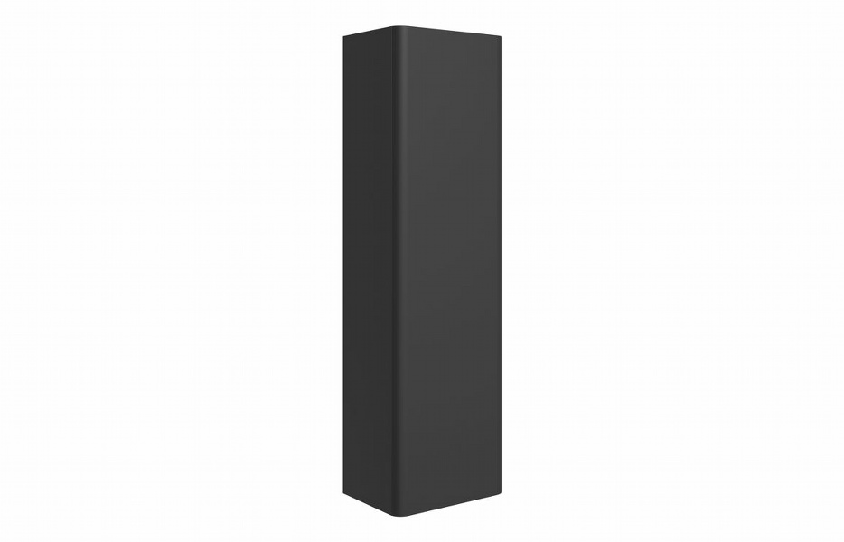 Sky 350mm Wall Hung 1 Door Tall Unit - Matt Black