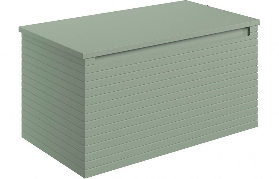 Sight 800mm Wall Hung 1 Drawer Basin Unit & Worktop - Matt Willow Green