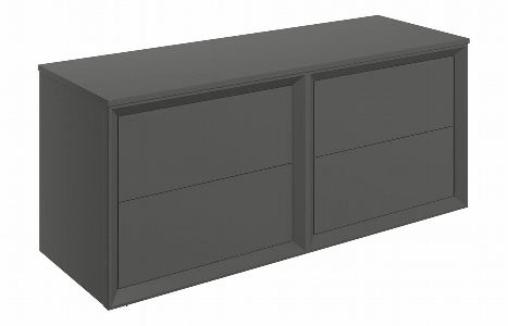 Plush 1200mm Wall Hung 4 Drawer Basin Unit Run & Top - Matt Clay