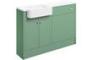 Valinso 1242mm Basin & WC Unit Pack (RH) - Matt Sage Green