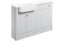 Valinso 1242mm Basin & WC Unit Pack (LH) - Satin White Ash