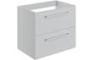 Sabanto 590mm Wall Hung 2 Drawer Basin Unit (No Top) - Grey Gloss