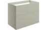 Morino 790mm Wall Hung 2 Drawer Basin Unit (No Top) - Matt Latte