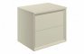 Plush 600mm Wall Hung 2 Drawer Basin Unit & Top - Matt Cotton