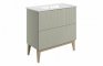 Riba 815mm Floor Standing 2 Drawer Basin Unit & Basin - Matt Oat