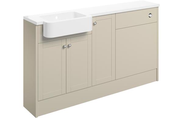 Valinso 1542mm Basin  WC & 1 Door Unit Pack (LH) - Matt Latte