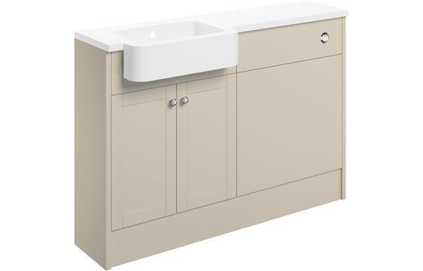 Valinso 1242mm Basin & WC Unit Pack (RH) - Matt Latte