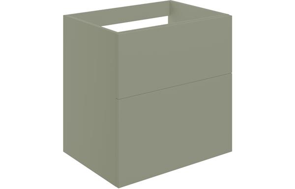 Morino 590mm Wall Hung 2 Drawer Basin Unit (No Top) - Matt Olive Green