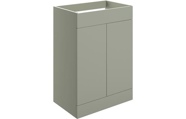 Morino 590mm Floor Standing 2 Door Basin Unit (No Top) - Matt Olive Green