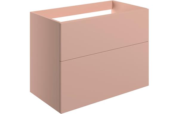 Morino 790mm Wall Hung 2 Drawer Basin Unit (No Top) - Matt Antique Rose