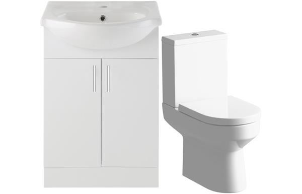 Tarassa 550mm Vanity & C/C Toilet Pack