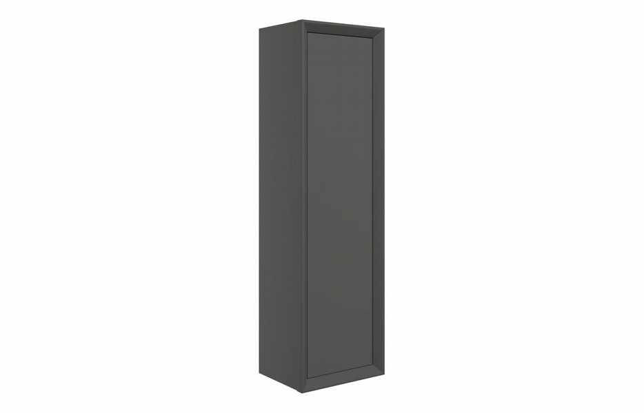 Plush 345mm Wall Hung 1 Door Tall Unit - Matt Clay