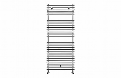 Temple Round Ladder Radiator (500x1190mm) - Chrome