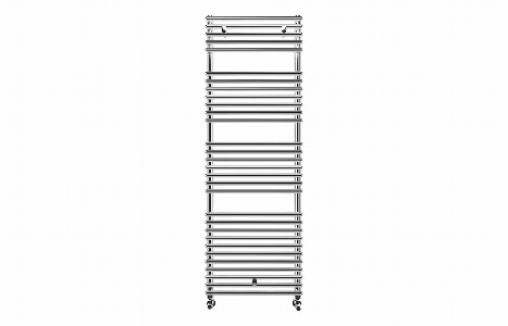 Temple Round Ladder Radiator (500x1450mm) - Chrome