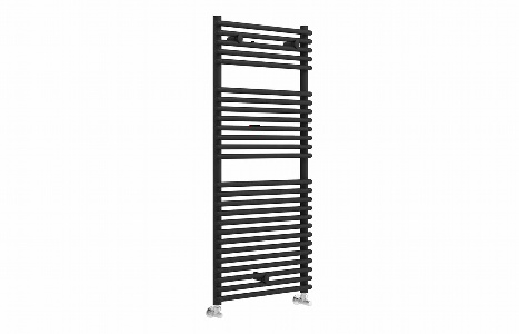 Temple Round Ladder Radiator (500x1190mm) - Black