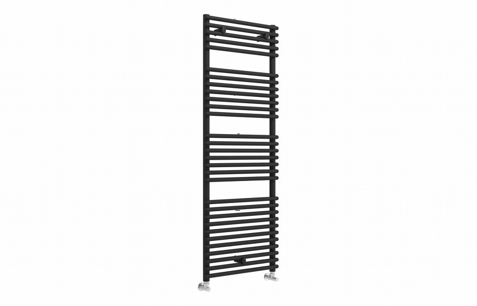 Temple Round Ladder Radiator (500x1450mm) - Black