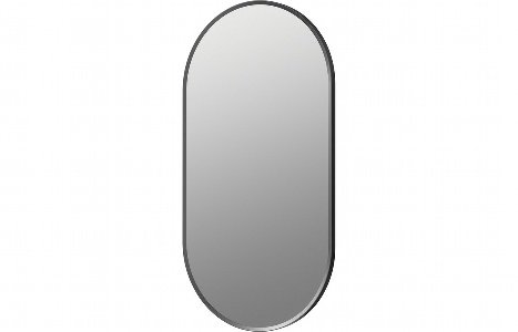 Rikso 800x400mm Oblong Mirror - Matt Black