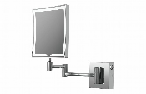 Trent Square LED Cosmetic Mirror - Chrome